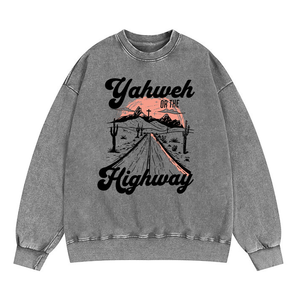 Yahweh Christian Washed Sweatshirt