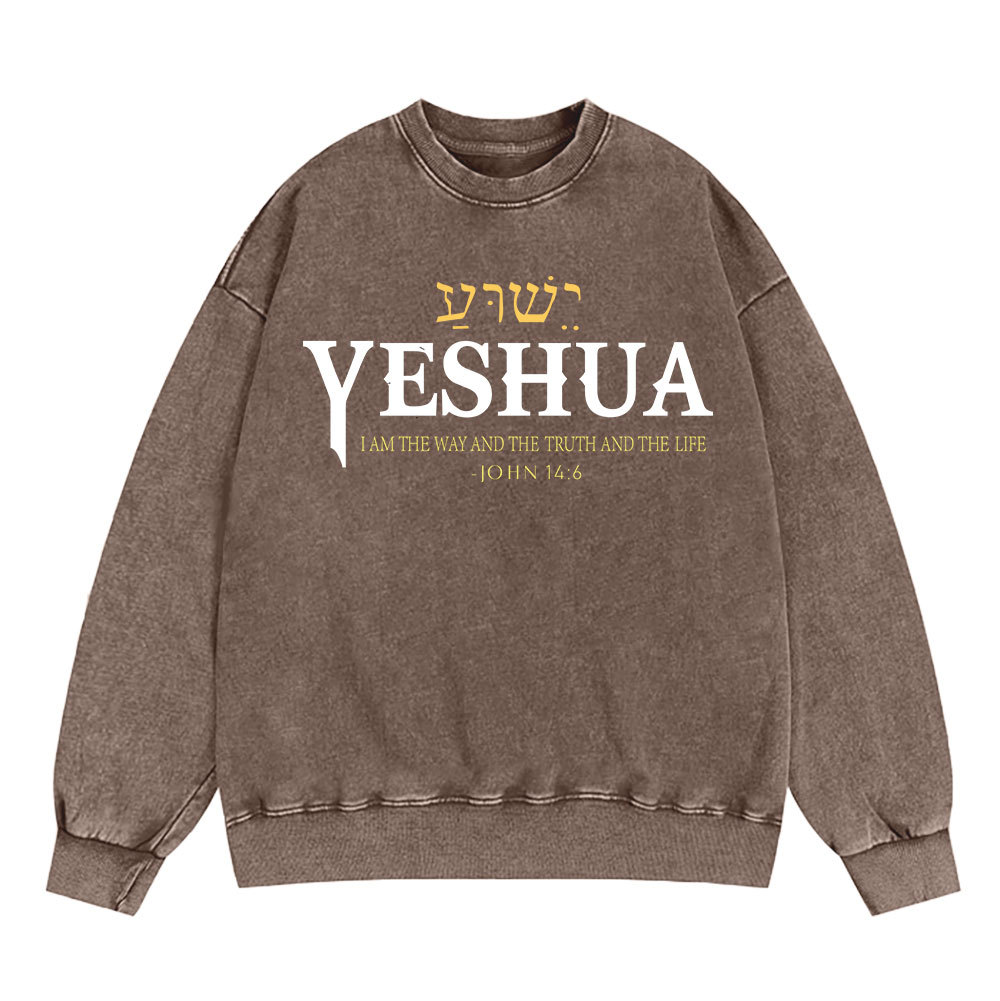 YESHUA Christian Washed Sweatshirt