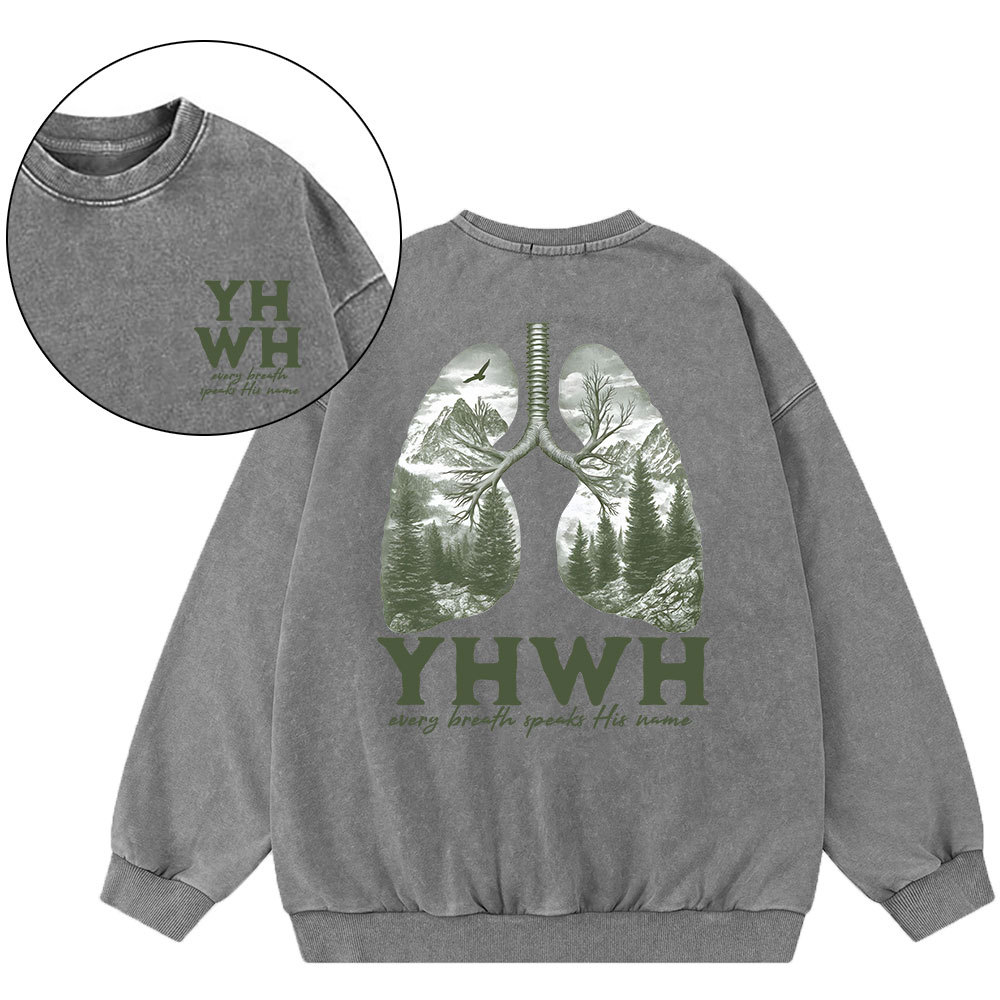 YHWH Christian Washed Sweatshirt