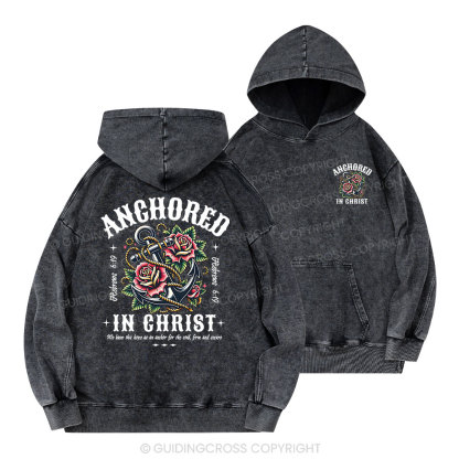 Anchored Christian Washed Hoodie