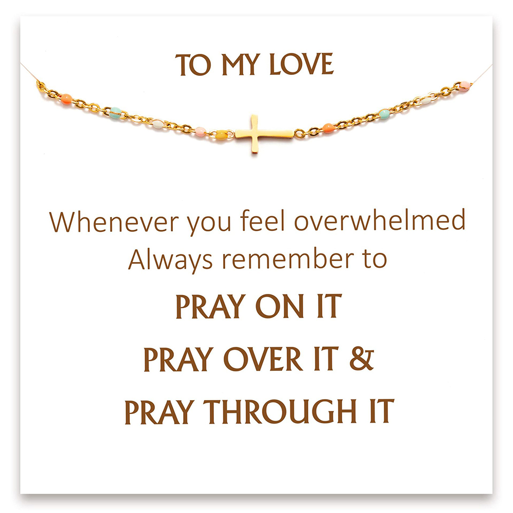 Cross Enamel With The Card Bracelet