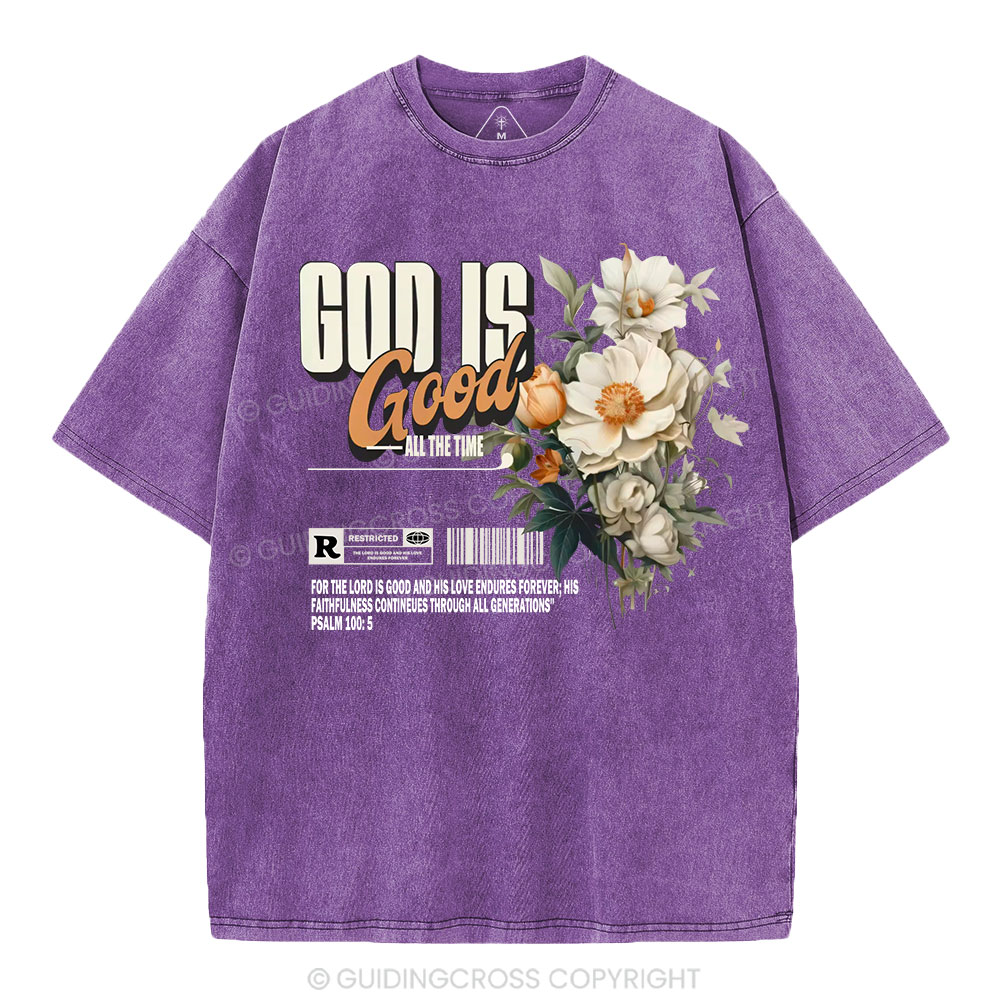 God Is Good Christian Washed T-Shirt
