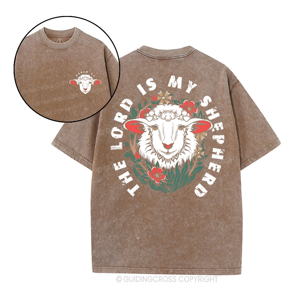 The Lord Is My Shepherd Christian Washed T-Shirt