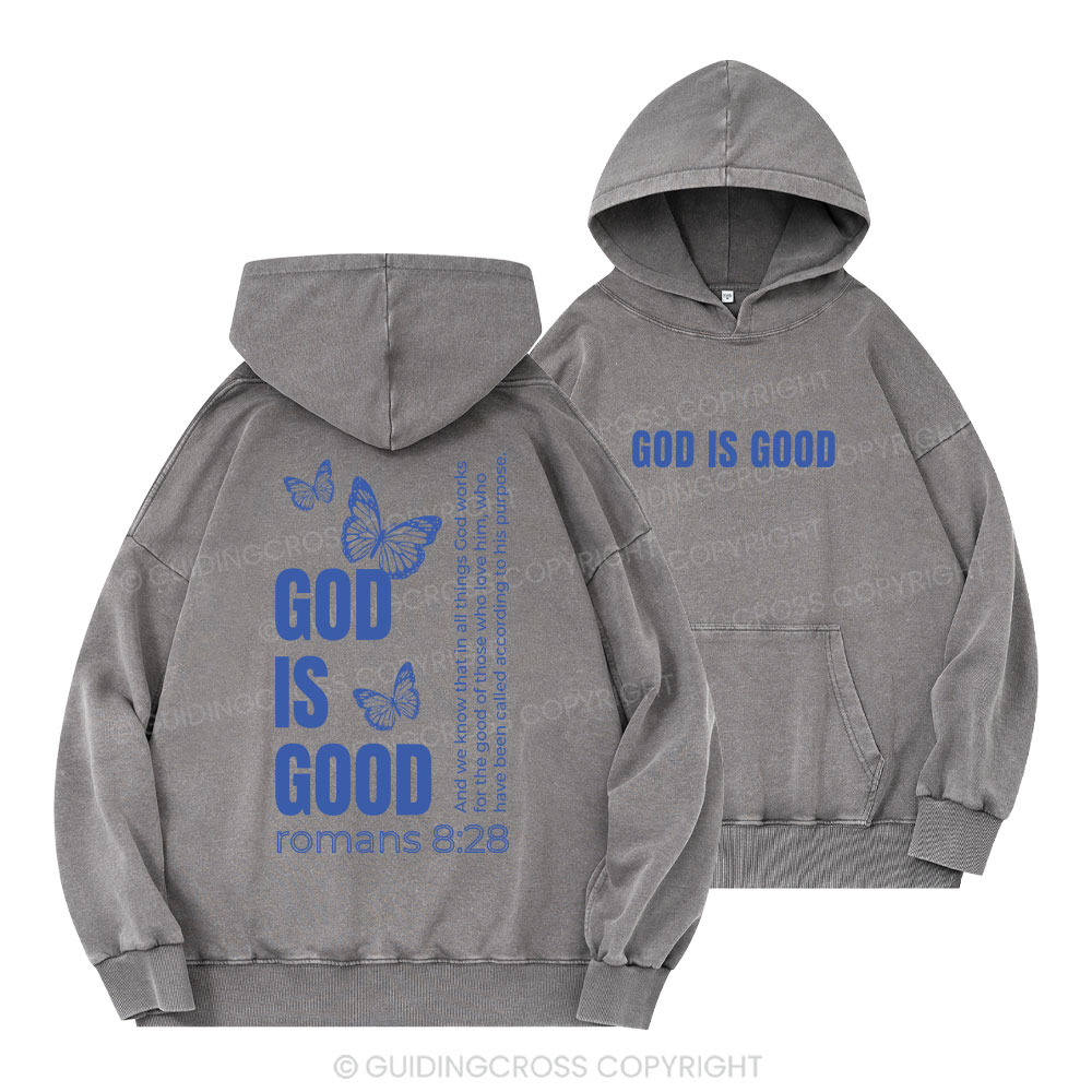 God Is Good Christian Washed Hoodie