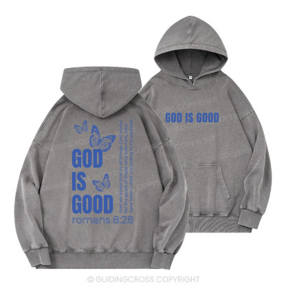 God Is Good Christian Washed Hoodie
