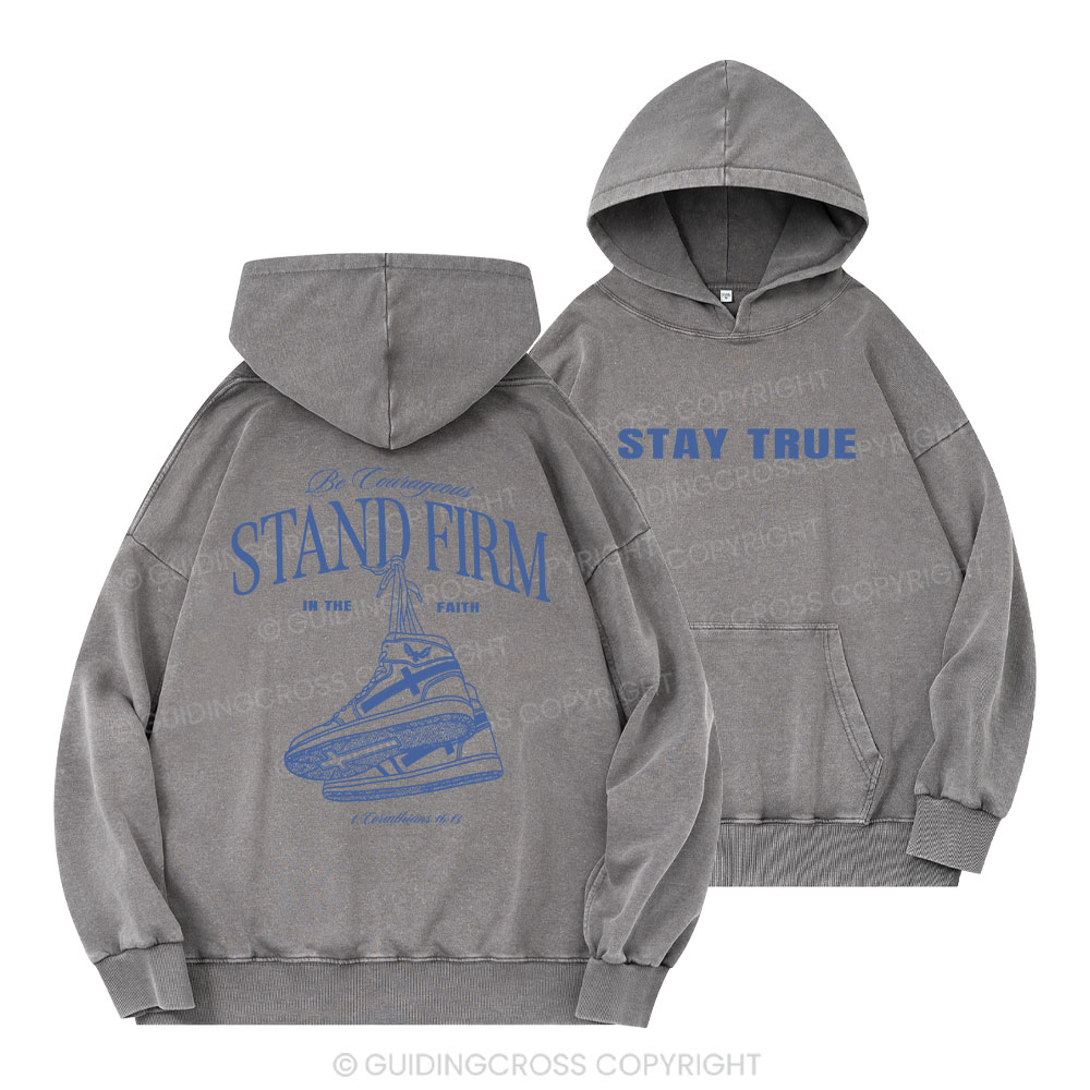Stand Firm Christian Washed Hoodie