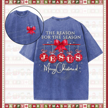 Jesus Reason For Season Christian Washed T-Shirt
