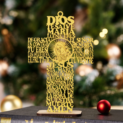 Wooden Cross Christian Ornaments