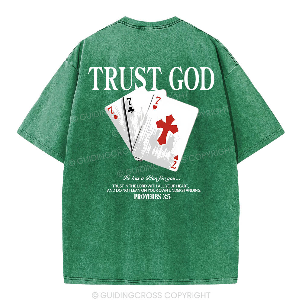 Trust God Christian Washed T-Shirt