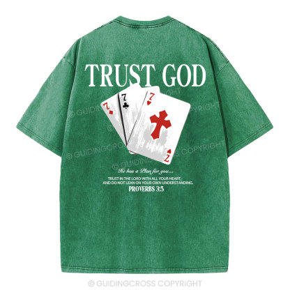 Trust God Christian Washed T-Shirt