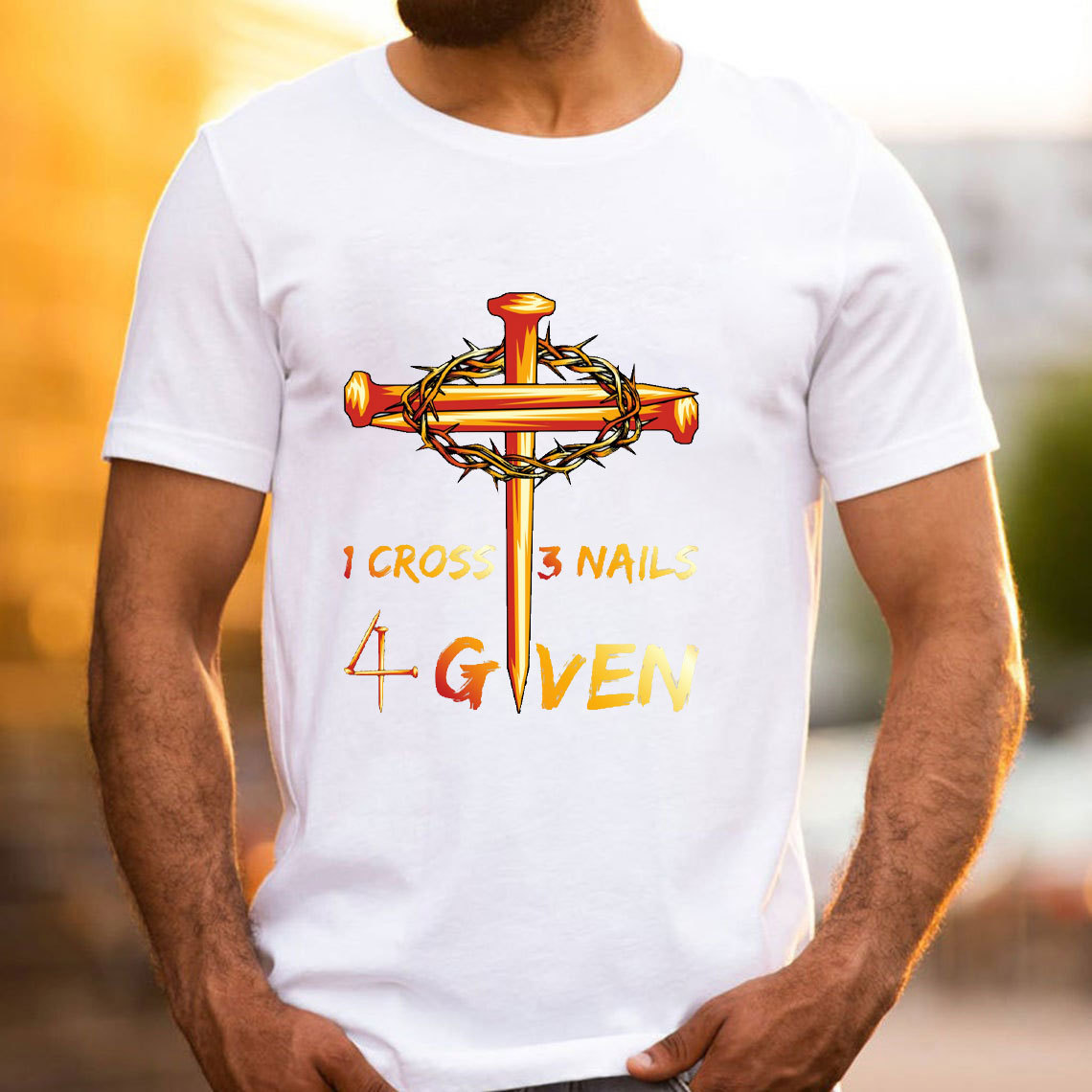 1 Cross And 3 Nails Equals Forgiven Christian T-Shirt