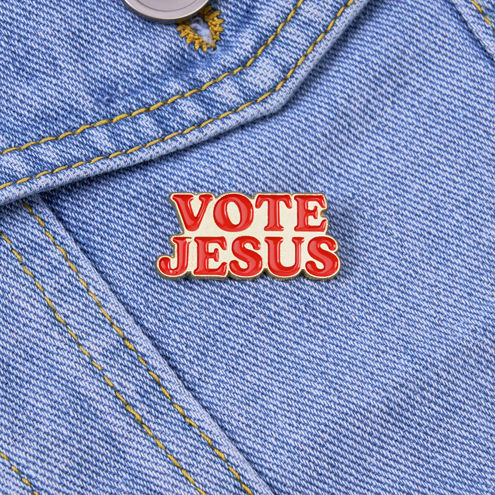 Vote Jesus Christian Pin
