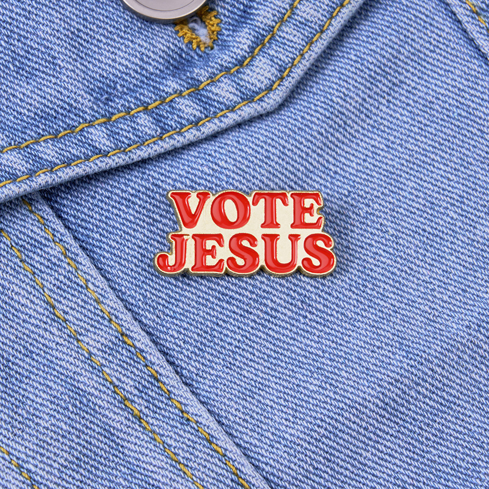 Vote Jesus Christian Pin