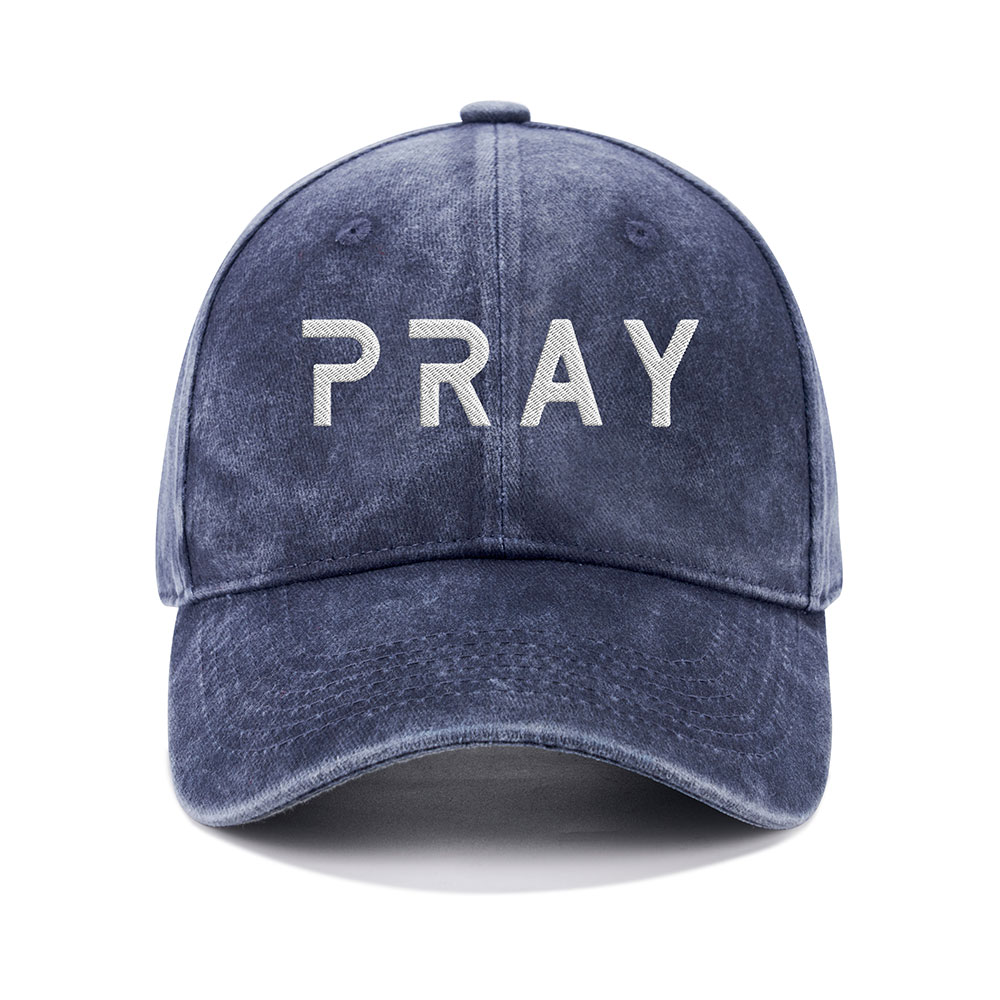Pray Christian Washed Hat