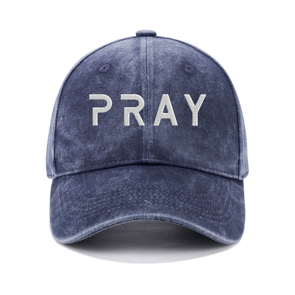 Pray Christian Washed Hat