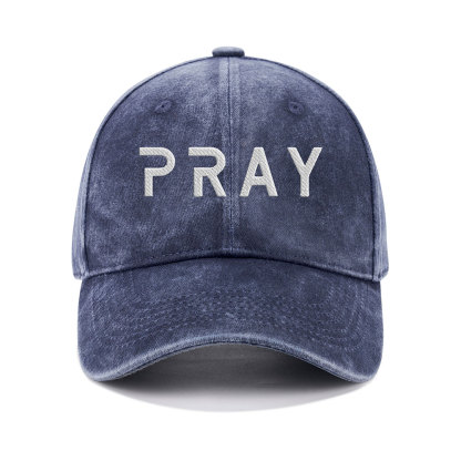 Pray Christian Washed Hat