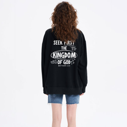 Seek Frist The Kingdom Of God Classic Christian Hoodie