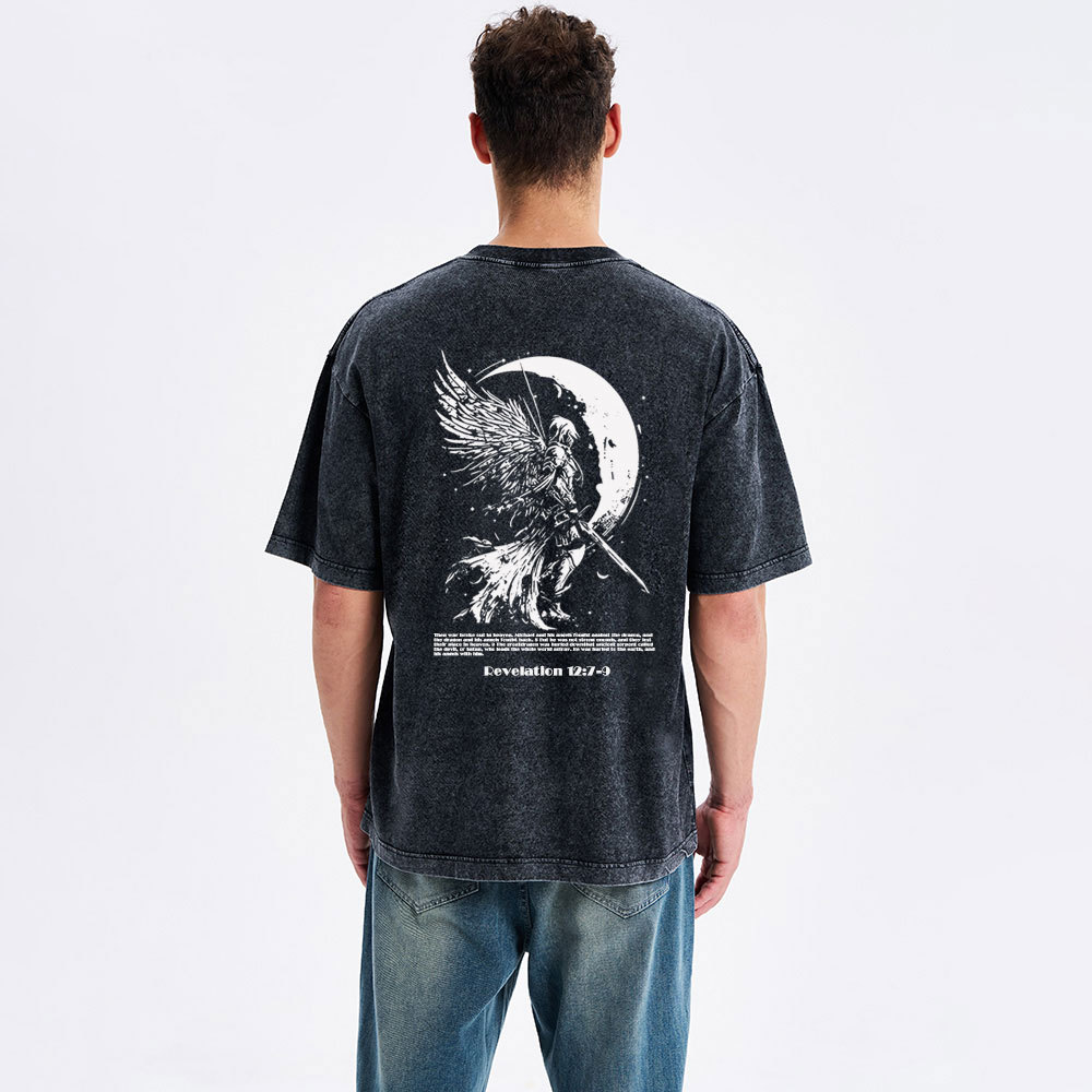 War Angel Christian Washed T-Shirt