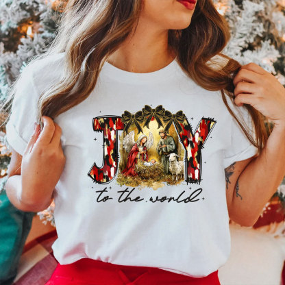 Joy To The World Christian Christmas T-Shirt