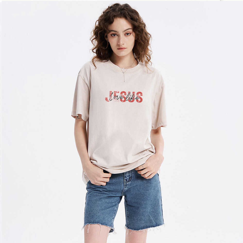 Love Like Jesus Christian Christmas Washed T-Shirt