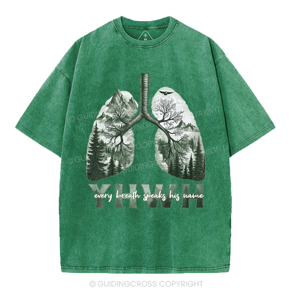 YHWH Nature Outdoors Christian Washed T-Shirt