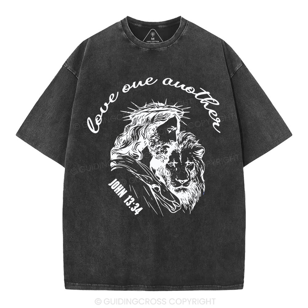 Love One Another Christian Washed T-Shirt