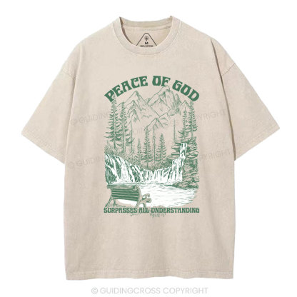 Peace Of God Christian Washed T-Shirt