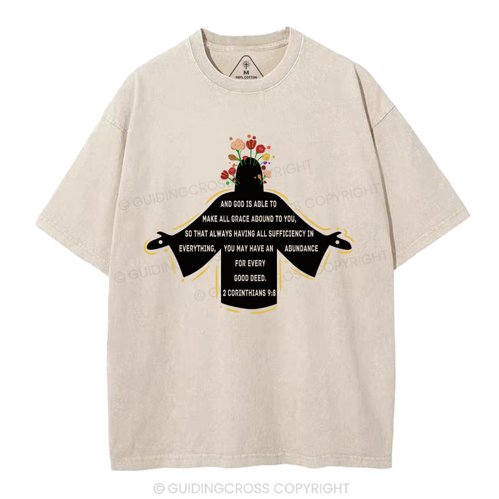 God Is Able To Make Grace Christian Washed T-Shirt