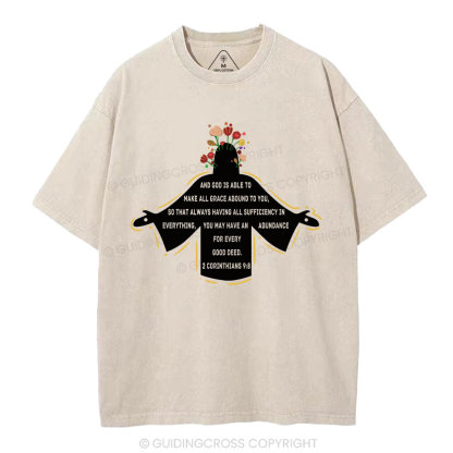 God Is Able To Make Grace Christian Washed T-Shirt