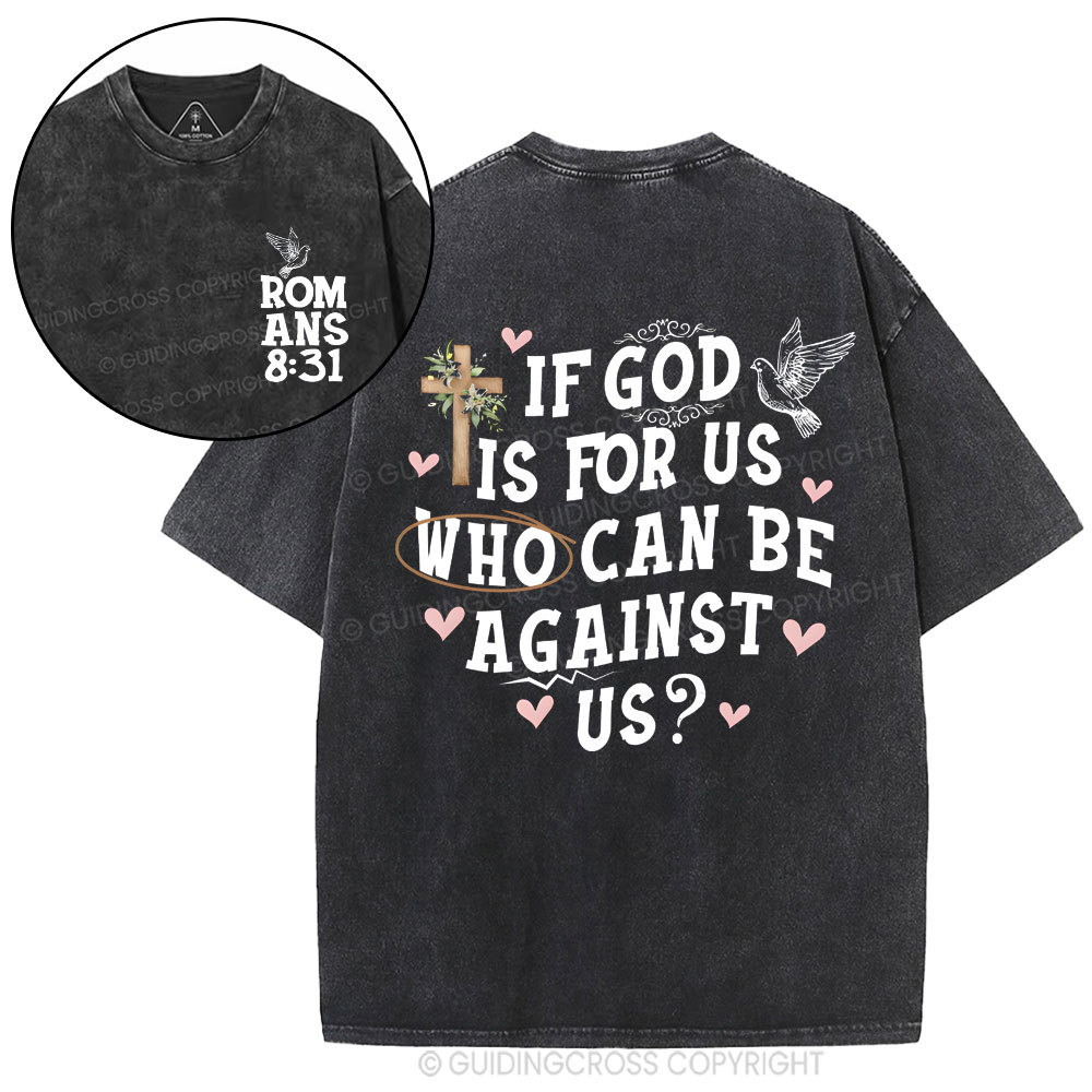 If God Is For Us Christian Washed T-Shirt