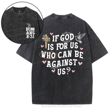 If God Is For Us Christian Washed T-Shirt