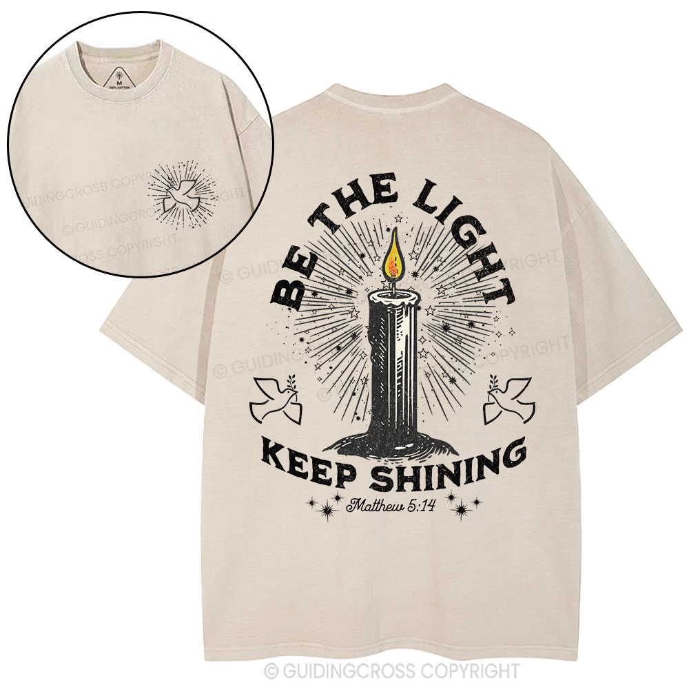 Be The Light Christian Washed T-Shirt