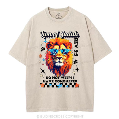 Lion Of Judah Christian Washed T-Shirt