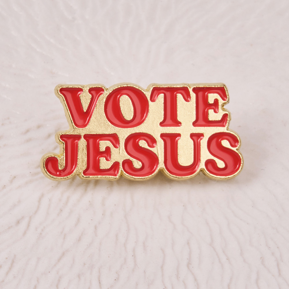 Vote Jesus Christian Pin