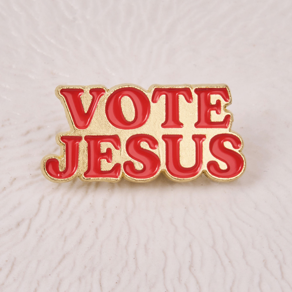 Vote Jesus Christian Pin