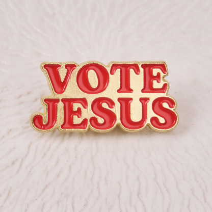 Vote Jesus Christian Pin
