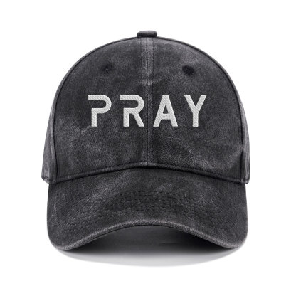 Pray Christian Washed Hat