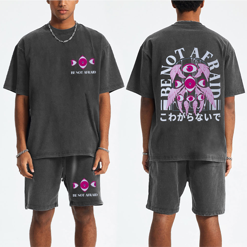 Be Not Afraid Christian Washed T-Shirt & Shorts