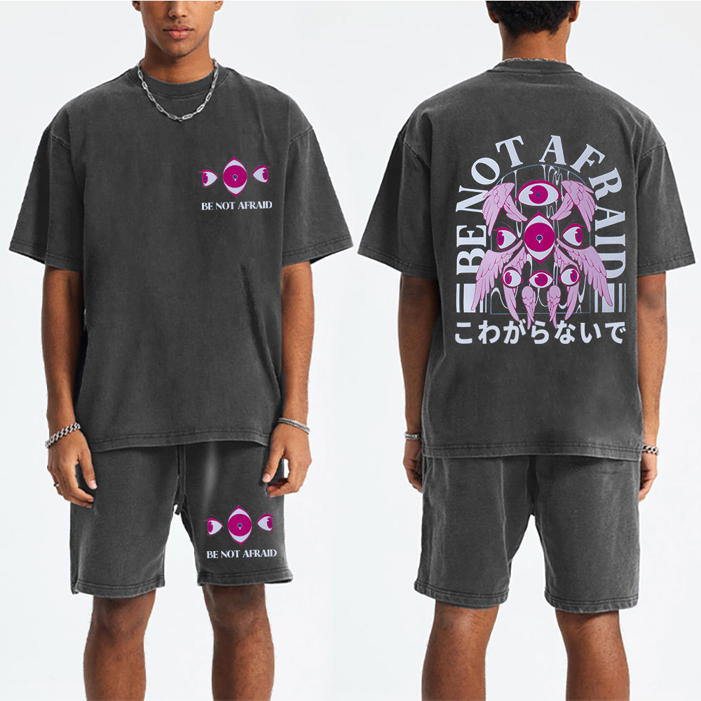 Be Not Afraid Christian Washed T-Shirt & Shorts