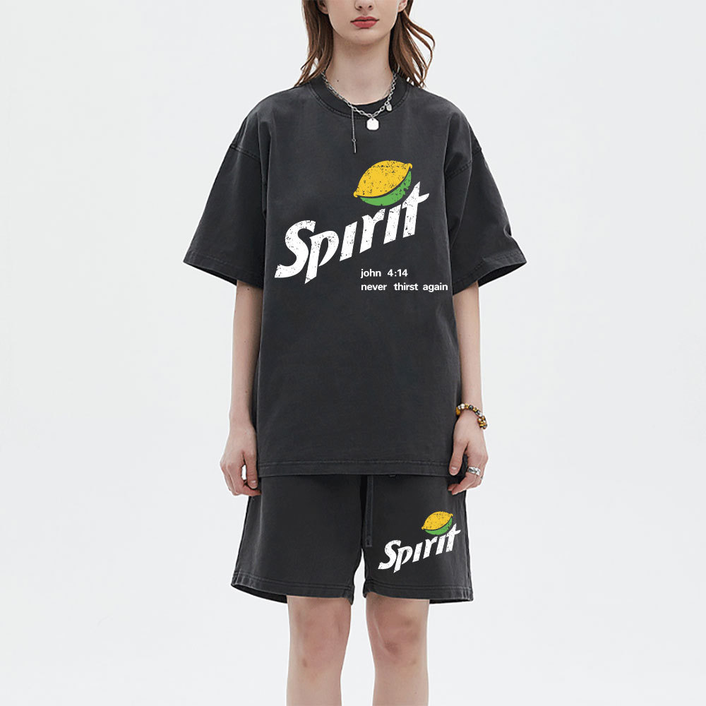 Spirit Christian Washed T-Shirt & Shorts