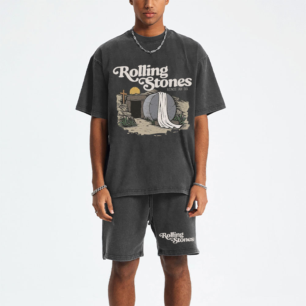Rolling Stone Christian Washed T-Shirt & Shorts