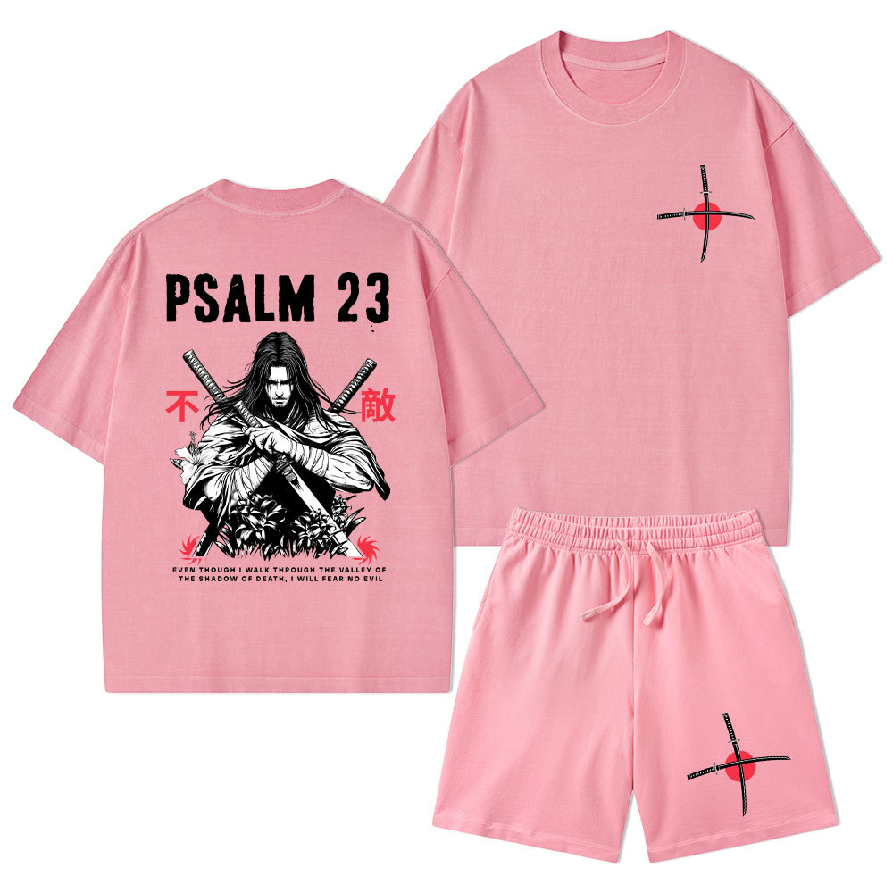 Aesthetic Mens Christian Washed T-Shirt & Shorts