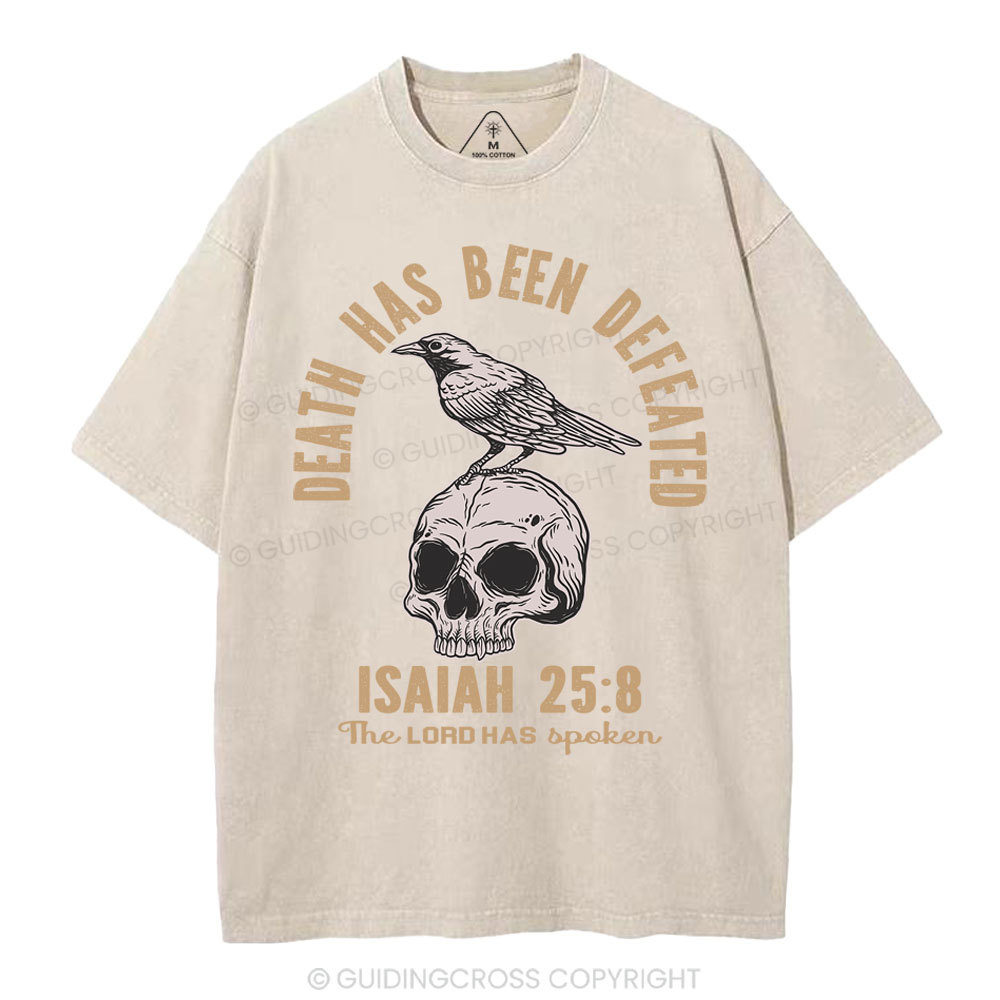 Death Has Been Defeated Christian Washed T-Shirt