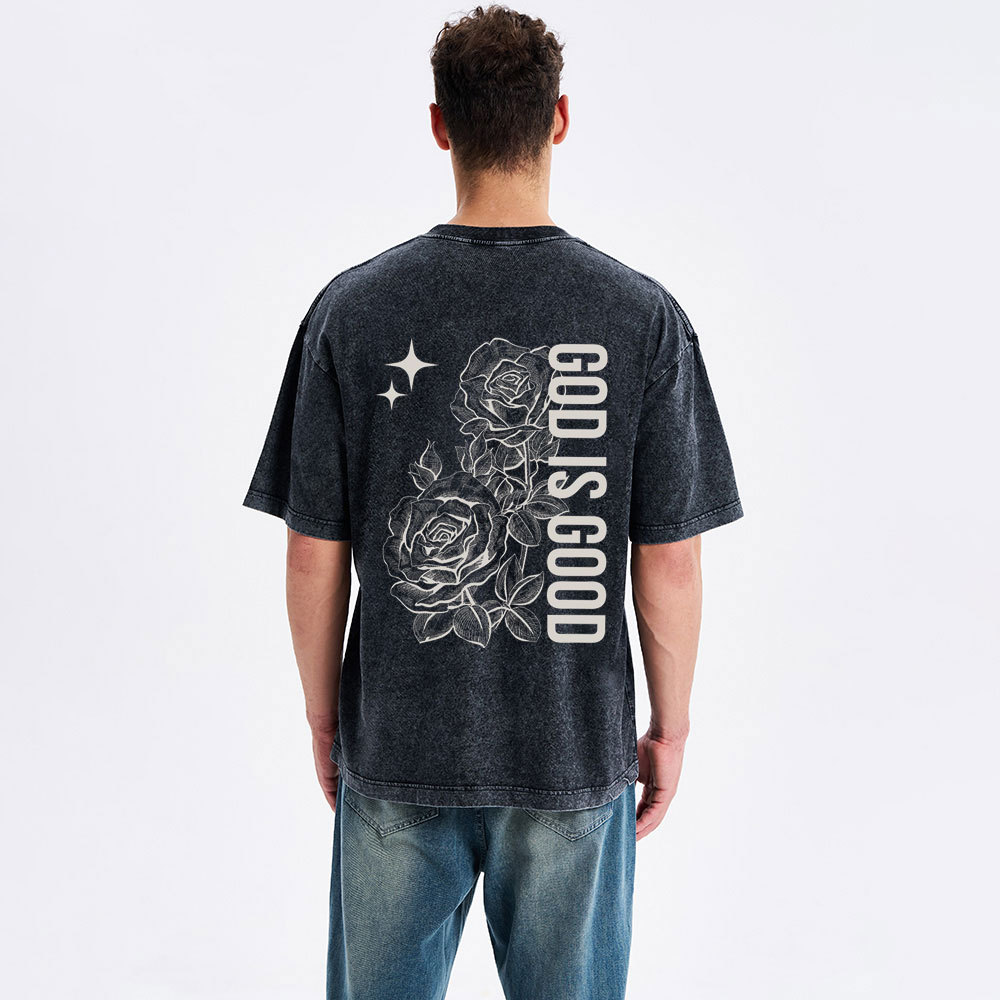 God Is Good Christian Washed T-Shirt