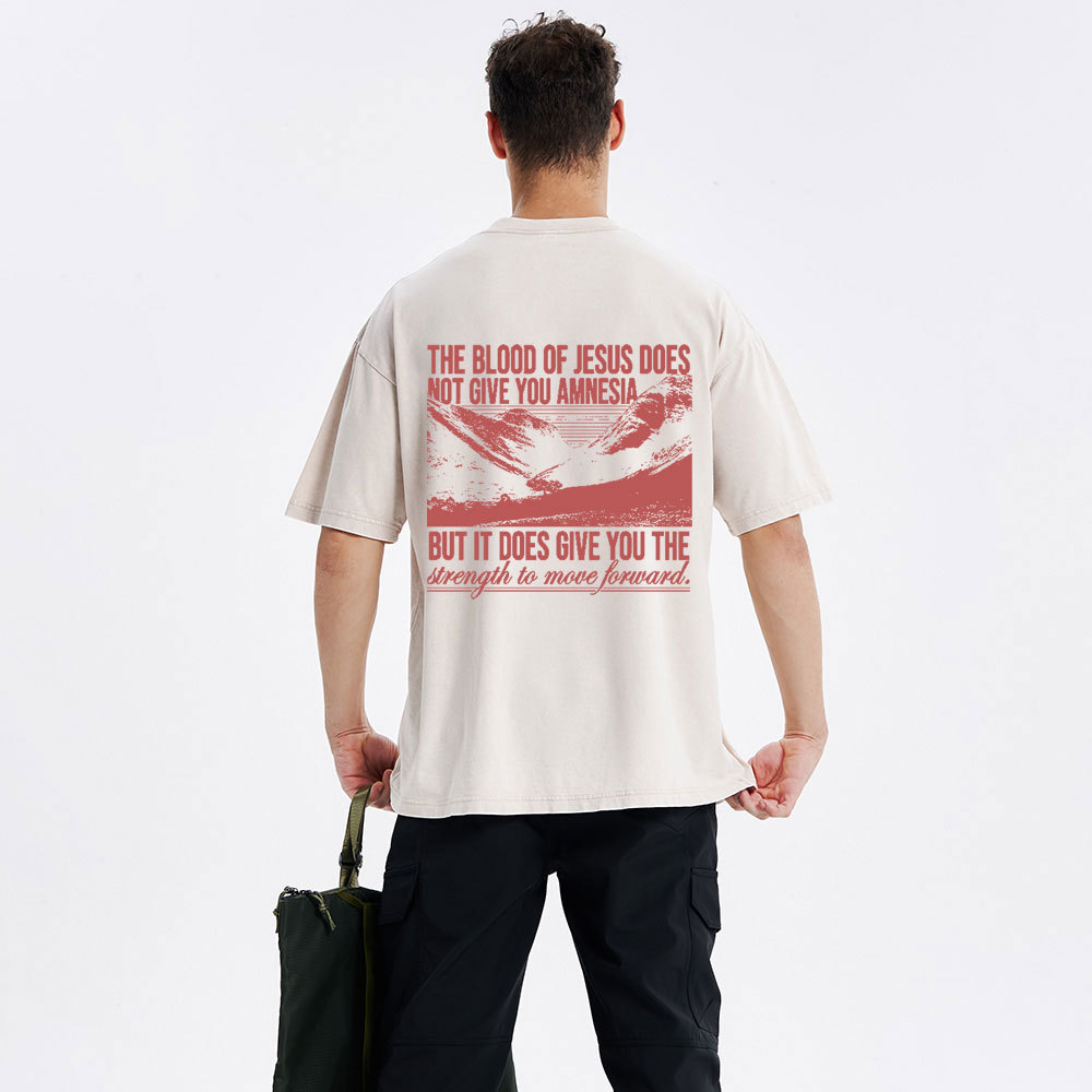 The Blood Of Jesus Carries Mercy Christian Washed T-Shirt