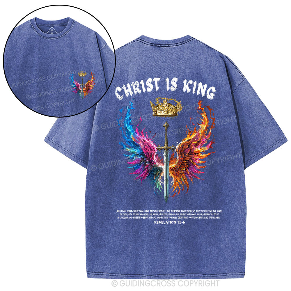 Christ Is King Christian Washed T-Shirt