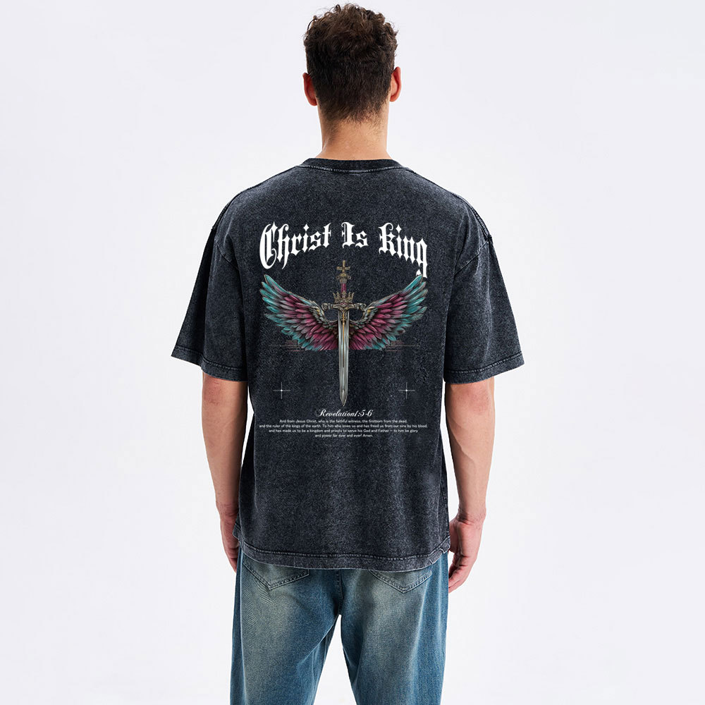 Christ Is King Christian Washed T-Shirt