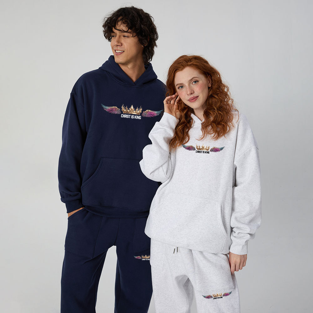 Christ Is King Christian Premium Fleece Hoodie Set