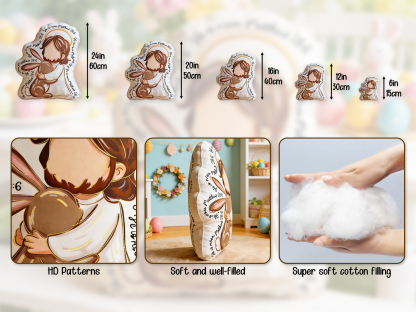 He Is Risen Irregular Short Plush Pillow