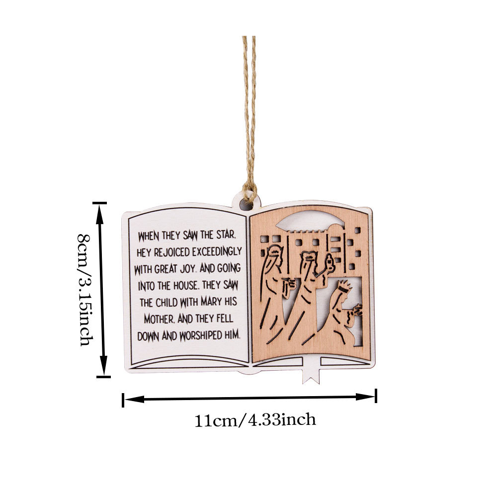 Christ Wooden Christmas Scripture Decorative Hanging